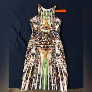 Clover Canyon Urban Scene bodycon mini dress NWT